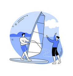 Try Windsurfing Isolated Cartoon