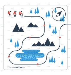 Group Of People On Trail Map