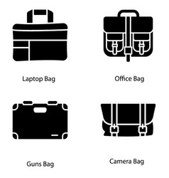 Handbags And Purse Solid Icons