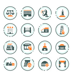 Infrastucture City Icons Set