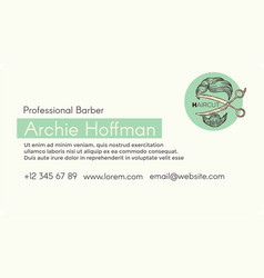 Professional Barber Service Business Card