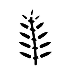 Royal Fern Tropical Leaf Glyph Icon