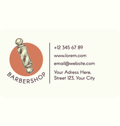 Hairdressing Services For Men Barber Shop Card