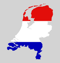 Map and flag of the Netherlands Royalty Free Vector Image