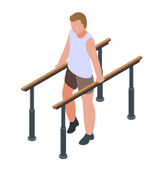 Physical Therapist Walking Icon Isometric Style