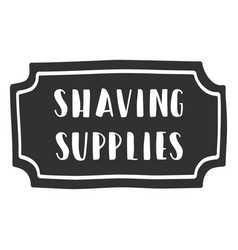 Hand Drawn Shaving Supplies Label