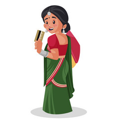 Indian Gujarati Woman Cartoon