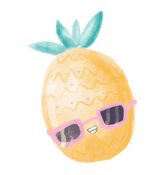 Pineapple Sunglasses Watercolor