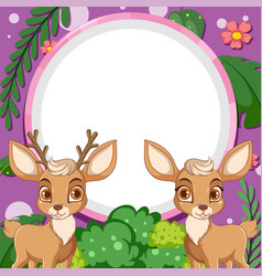 Blank Banner Template With Deer