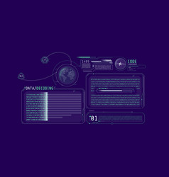 Futuristic Hud Design Of Satellite Data Decoding