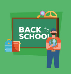 Back To School Lettering And Teacher