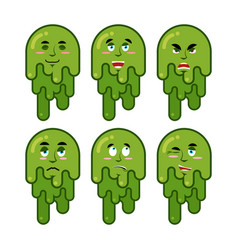 Booger Emotions Set Cheerful And Sad Snot Evil