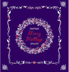 Traditional Greeting Xmas Card With Paper Cutting