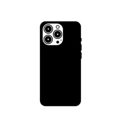 Back Side Of Smartphone Black And White Icon