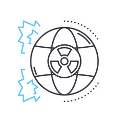 Destroy World Line Icon Outline Symbol