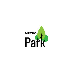 Modern Flat Simple Design Metro Park Logo