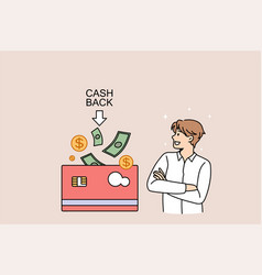 Getting Cash Back Money Concept