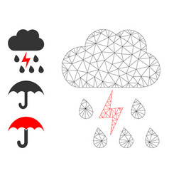 Web Mesh Thunderstorm Weather Icon