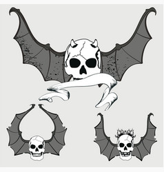 Winged Skull Tattoo Sticker