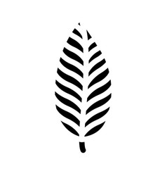 Calathea Tropical Leaf Glyph Icon