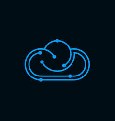 Cloud Tech Logo Design Element Graphic