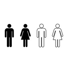 Wc Icons Set Toilet Sign Man Woman Mother