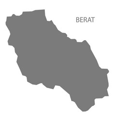 Berat Albania Map Grey