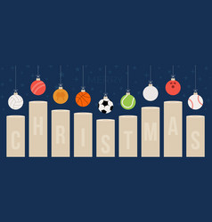 Christmas Sport Greeting Card Flat Style