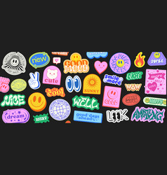 Cool Y2k Aesthetic Stickers Collage Trendy Cute