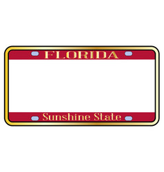 Blank Florida State License Plate