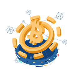 Isometric Money Coin Spreading Out From