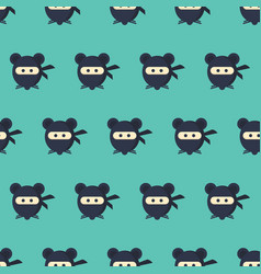 Ninja Mouse Seamless Pattern