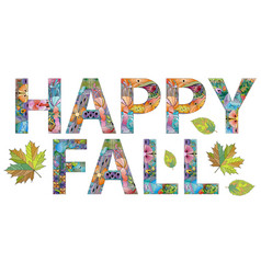 Words Happy Fall Colorful Word