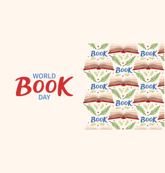 World Book Day Banner Open Book Pattern