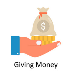 Giving Money Flat Icon Design