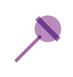 Isolated Purple Lollipop Candy Sheer Flat Icon