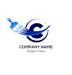 Paint Logo On Letter C Template