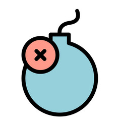 Virus Bomb Icon Flat