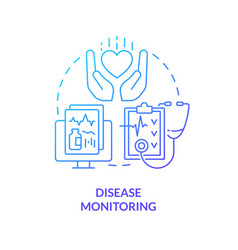 Disease Monitoring Blue Gradient Concept Icon