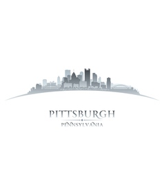 Pittsburgh Pennsylvania City Skyline Silhouette