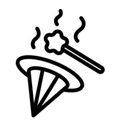 Smoke Magician Icon Outline Magic Hat