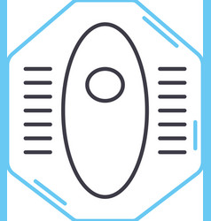 Squat Toilet Line Icon Outline Symbol