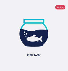 Two Color Fish Tank Icon From Free Time Concept