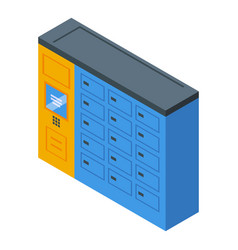 Locker Parcel Icon Isometric Free Delivery