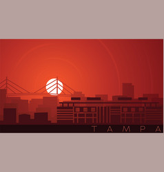 Tampa Low Sun Skyline Scene