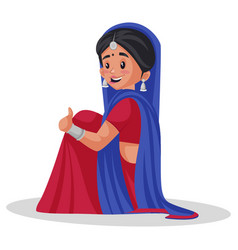 Indian Gujarati Woman Cartoon