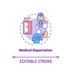 Medical Deportation Concept Icon