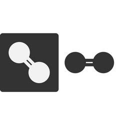 Oxygen O2 Molecule Flat Icon Style