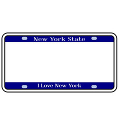 Blank New York State License Plate