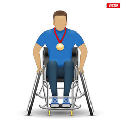 Disabled Athlete In Wheelchair